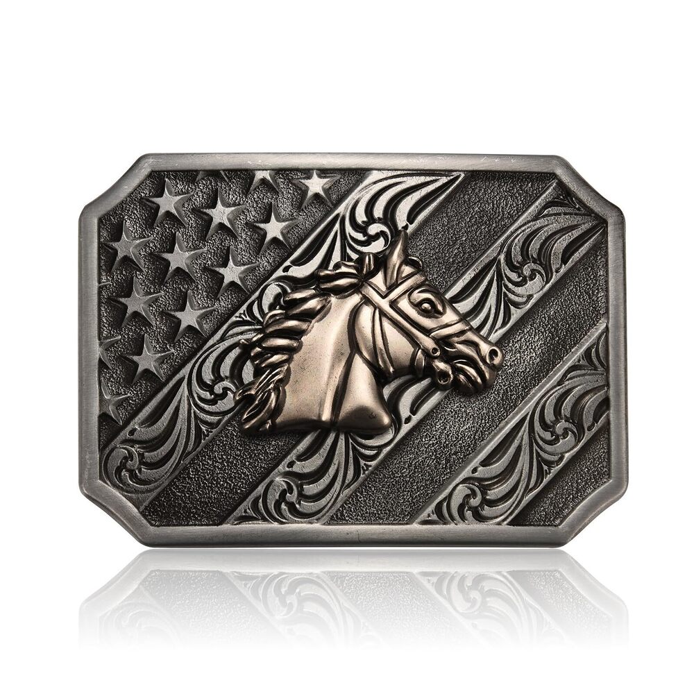 5704 Horse Belt Buckle , Western Cowboy Texas Rodeo Belt Buckle Antique